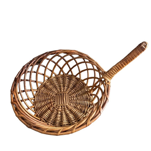 Small Round Wicker Basket w/ Handle