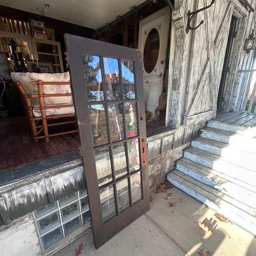 32” Antique 15 Lite Door w/ Original Wavy Glass