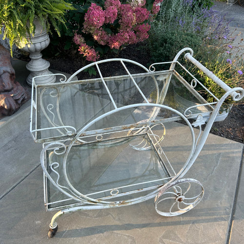 Vintage Salterini Wrought Iron Garden Tea Cart