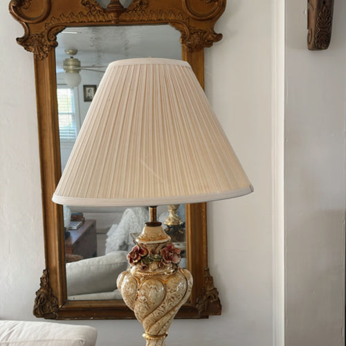 Antique Capodimonte Porcelain Table Lamps