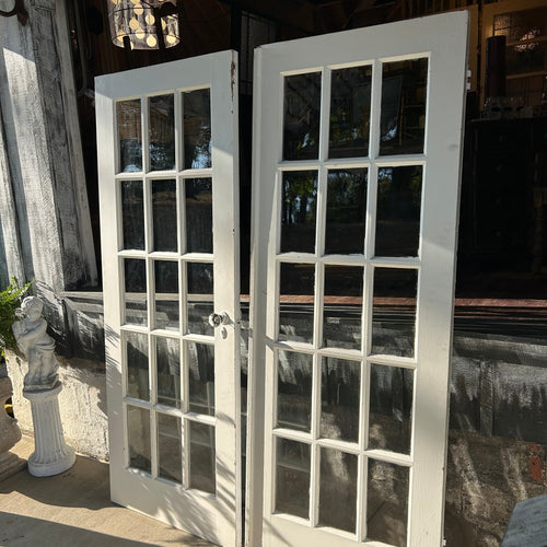 60” 15 Lite Antique French Doors