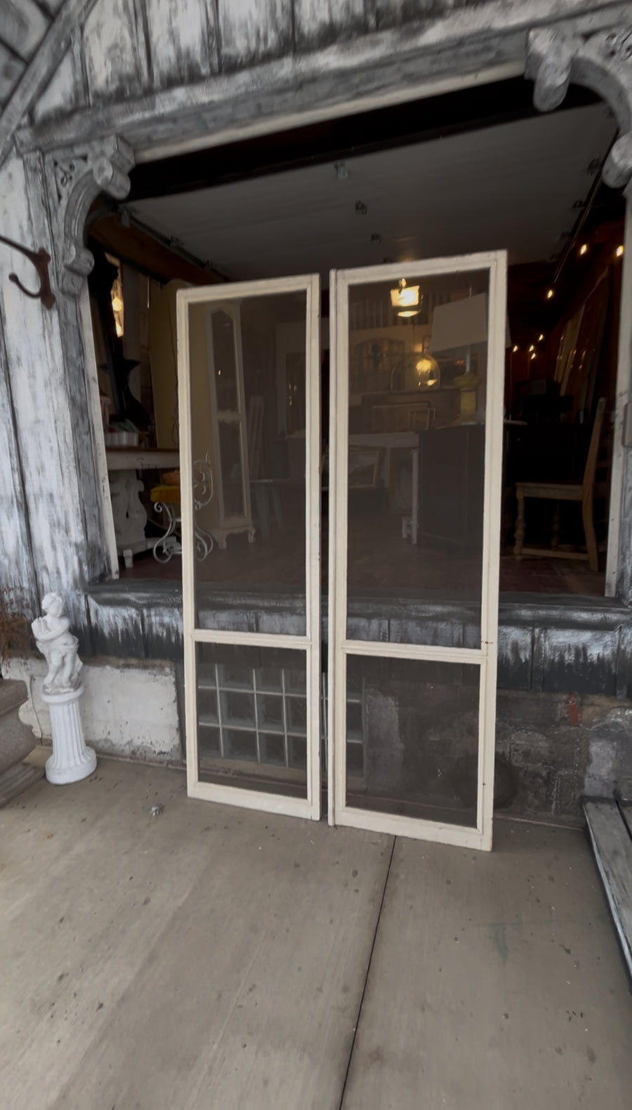 91” Tall Antique French Screen Doors