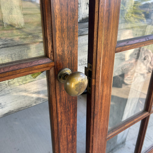 8ft tall Antique Arched Top French Doors with Original Wavy Glass