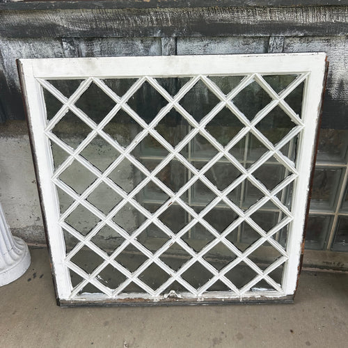Vintage Diamond Lattice wood Windows