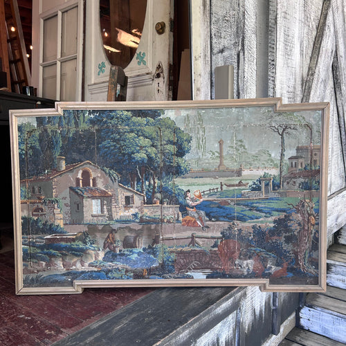 Beautiful Pair of Vintage European Pastoral Scenic Wall Panels