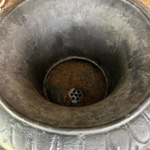 Antique Cast Iron Garden Urns