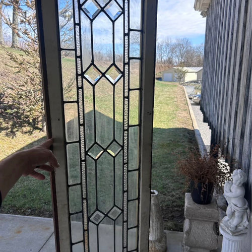 16” Antique Leaded Glass Sidelight