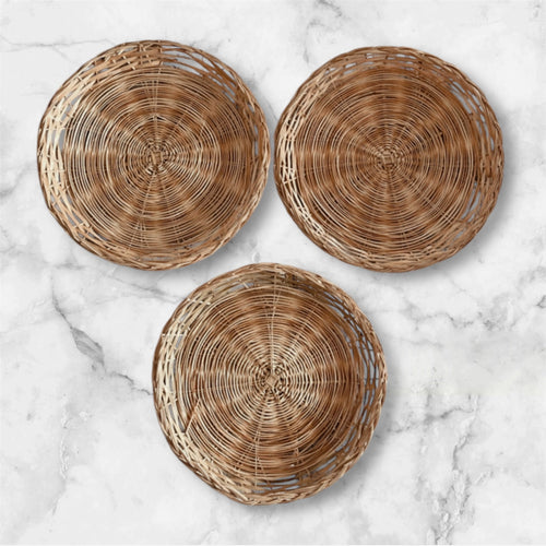 Vintage Wicker Paper Plate Holders/Wall Decor