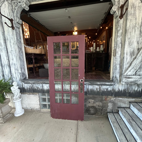 Antique 15 Lite Beveled Glass Door