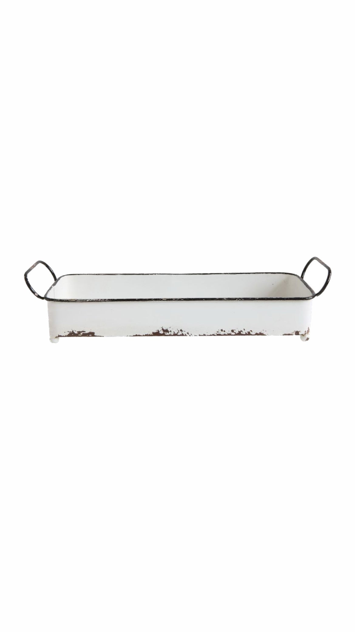 White Distressed Tray – attic+earth Home