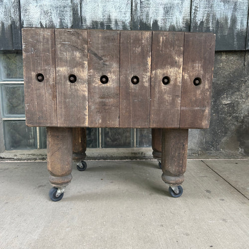 Antique Butcher Block Table