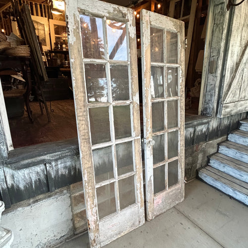 Antique French Doors (original wavy glass)