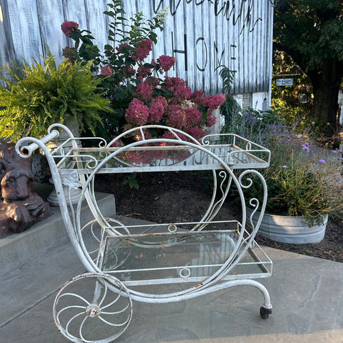Vintage Salterini Wrought Iron Garden Tea Cart