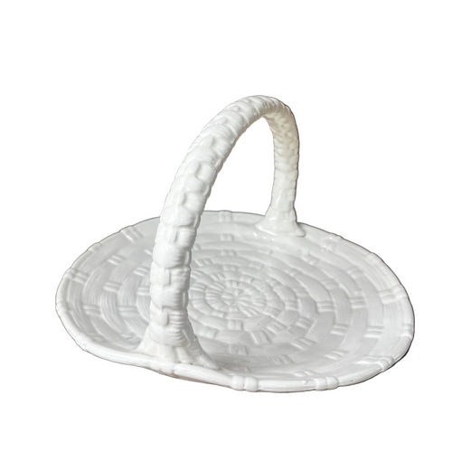 Vintage Ceramic Woven Basket