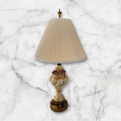 Antique Capodimonte Porcelain Table Lamps