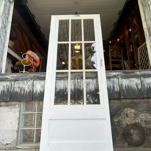 Vintage 9 Lite Wooden Storm Door