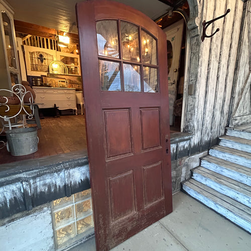 8’ Tall Arched Mahogany Door