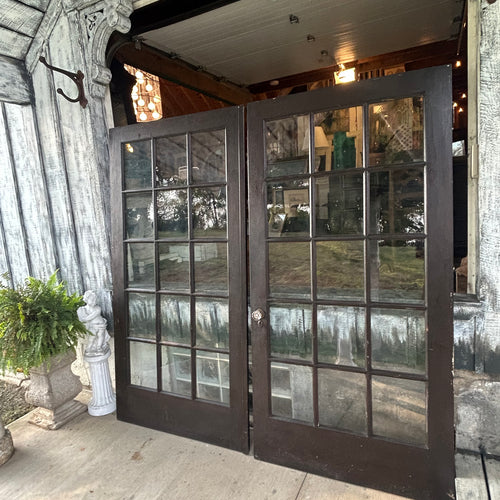 Pair of 42” Antique Wavy Glass French Doors (84” Opening)