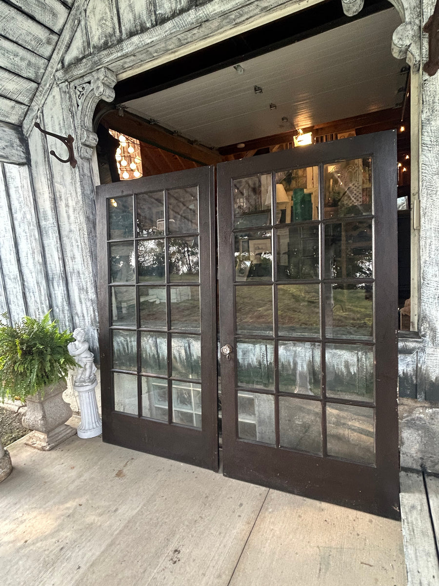 Pair of 42” Antique Wavy Glass French Doors (84” Opening)