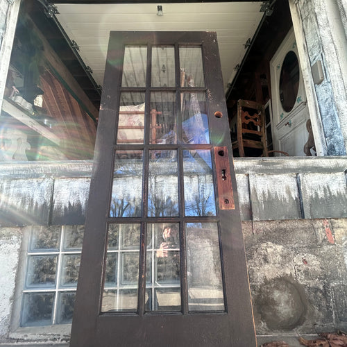 32” Antique 15 Lite Door w/ Original Wavy Glass