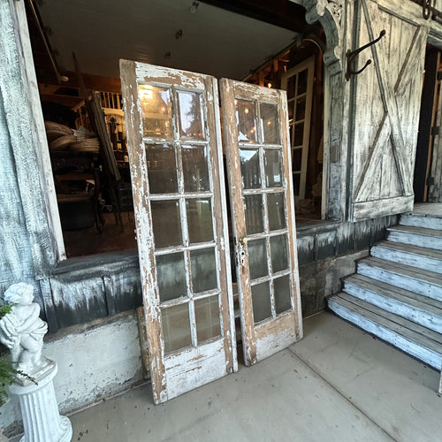 Antique Beveled Glass French Doors