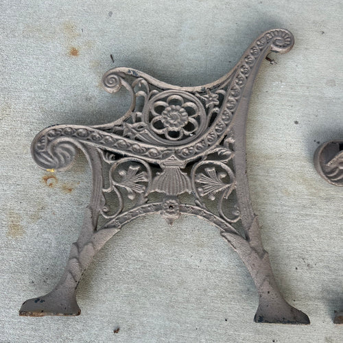 Ornate Cast Iron Bench Ends