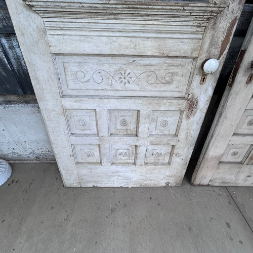 32” Antique Wavy Glass Double Doors