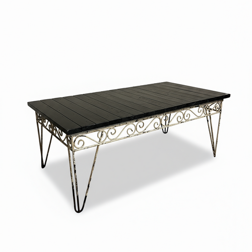 Rustic Table w/Hairpin Legs and Wooden Top