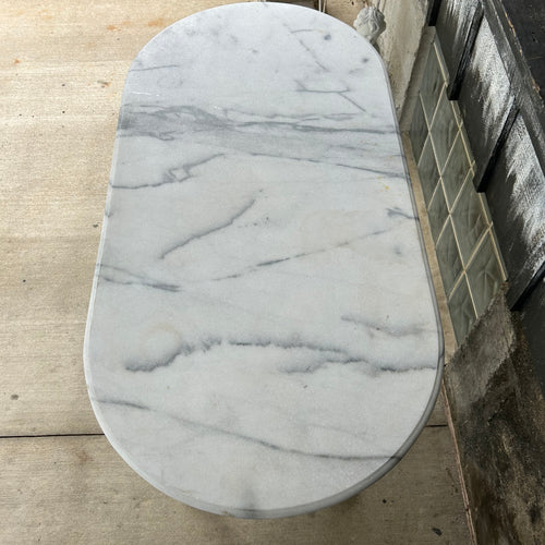 Cast Iron Marble Top Table/Desk