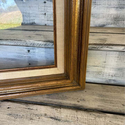Gold Ornate Picture Frame with Linen Liner