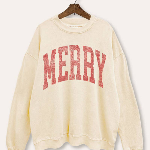 "Merry" Christmas Mineral Washed Sweatshirt