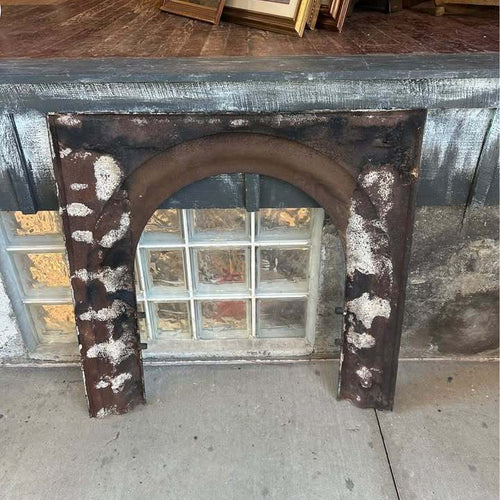 Antique Cast Iron Arched Fireplace Surround