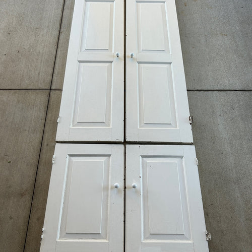 Set of 4 Antique  Wooden Cabinet Doors from a Built-in