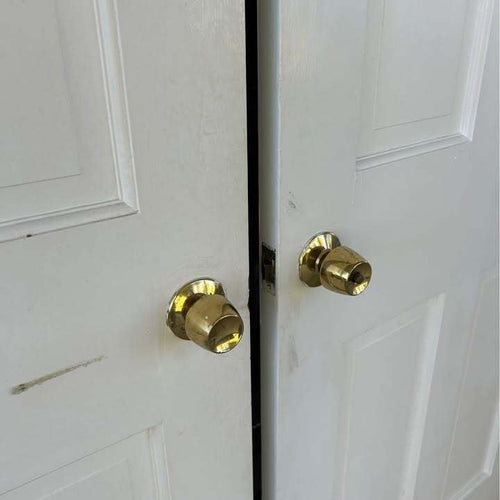 Pair of White 6-Panel Solid Wood ￼Interior Doors
