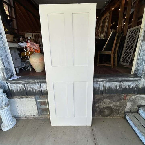 Vintage White 4-Panel Interior Door