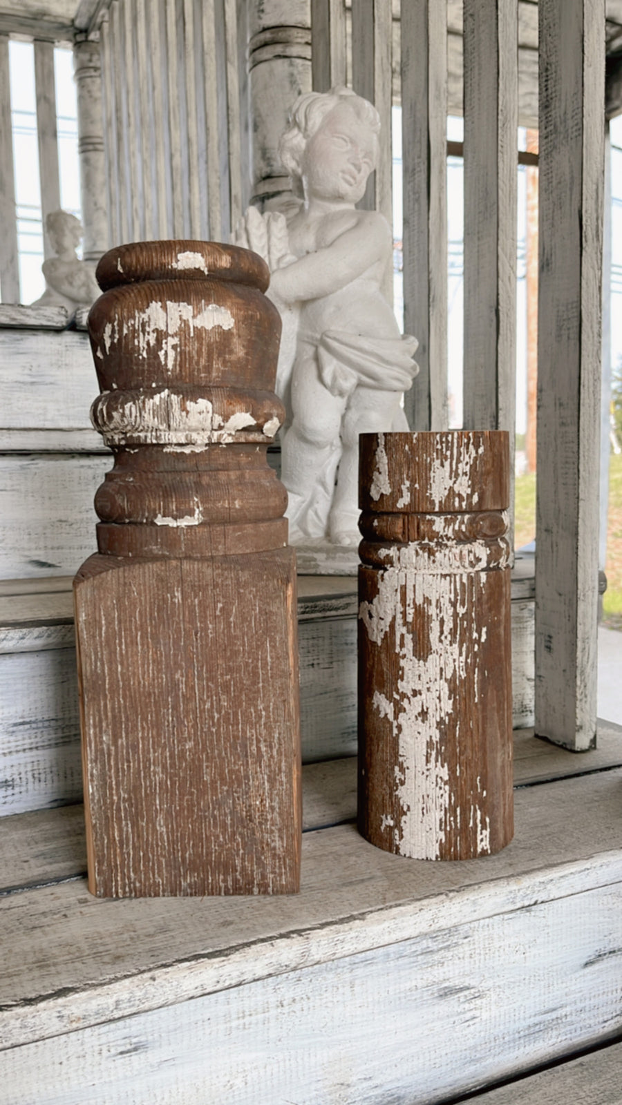 Distressed Candle Holders