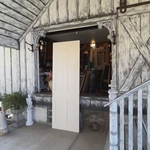 98” Tall Antique White 6-Panel Wood Door
