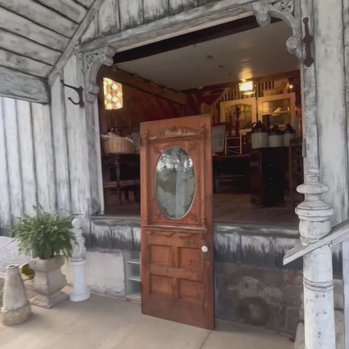 32” Antique Entry Door w/Etched Glass