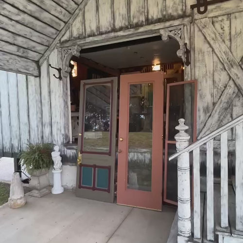32” Antique Entry Door with Storm Door