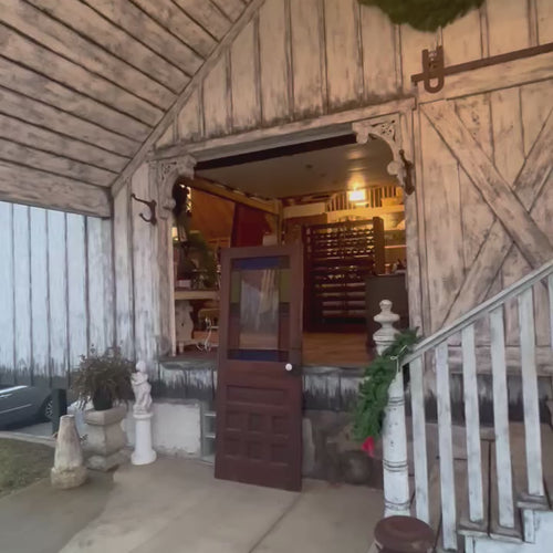 32” Antique Stained Glass Entry Door