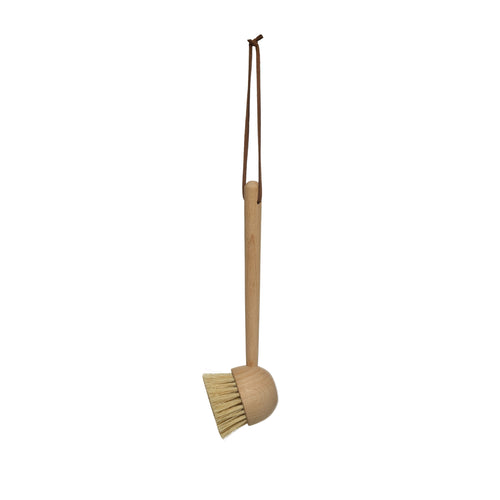 Wooden Brush with Leather Tie