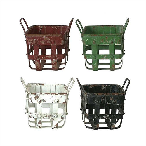 Distressed Metal Basket