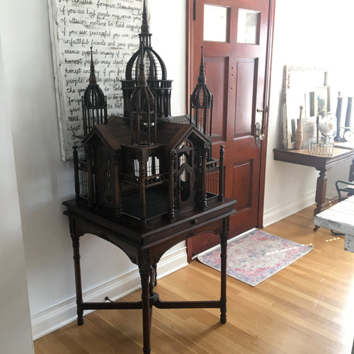 Antique Victorian Birdcage Table