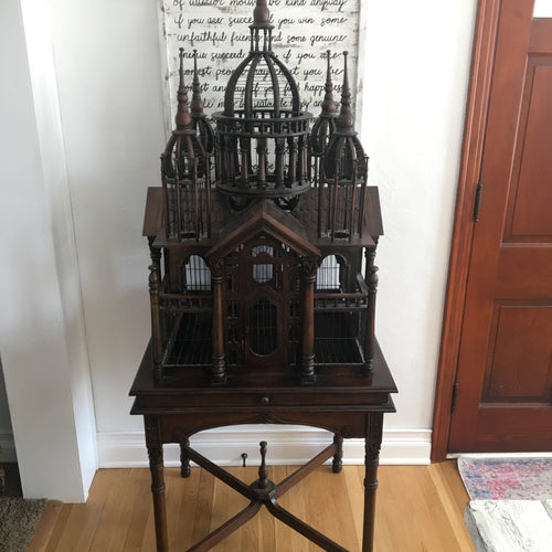 Antique Victorian Birdcage Table
