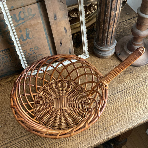 Small Round Wicker Basket w/ Handle